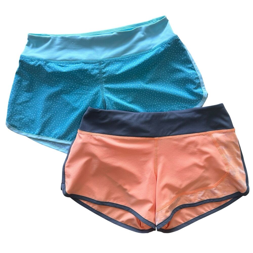 Rabbit Hopper 4” Running Shorts Bundle Of 2 Size Small Back Zip Pocket Lined EUC